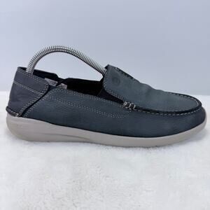 Clarks Gorwin Step Slip On Loafers Mens Navy Blue Casual Comfort Shoes Size 8